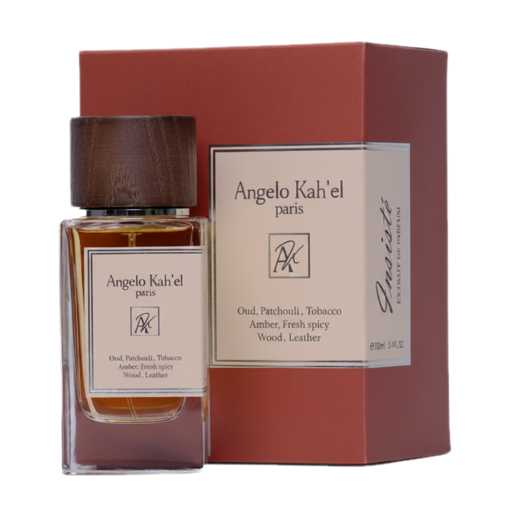 Insiste Eau de Parfum bottle and packaging by Angelo Kah'el Paris