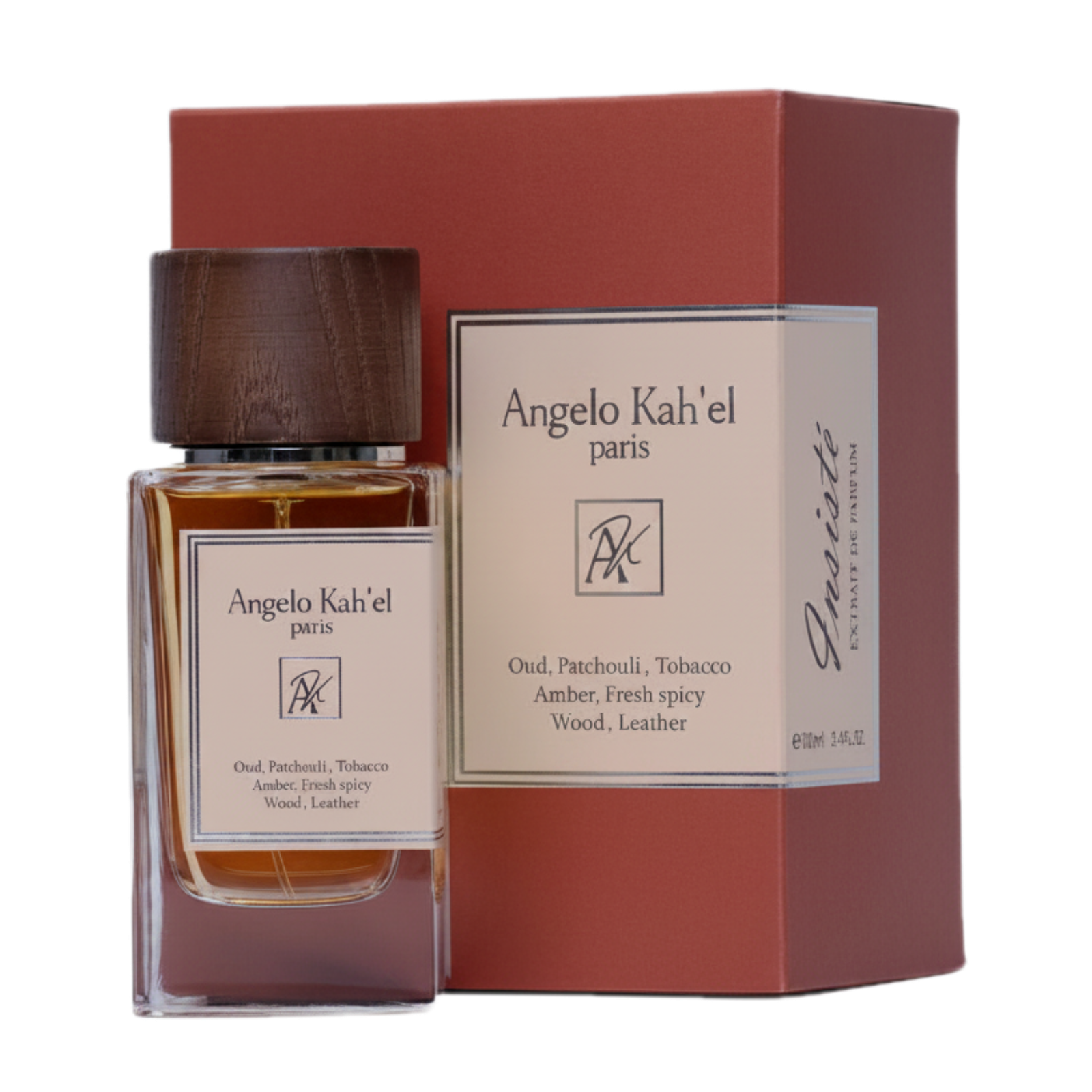 Insiste Eau de Parfum bottle and packaging by Angelo Kah'el Paris